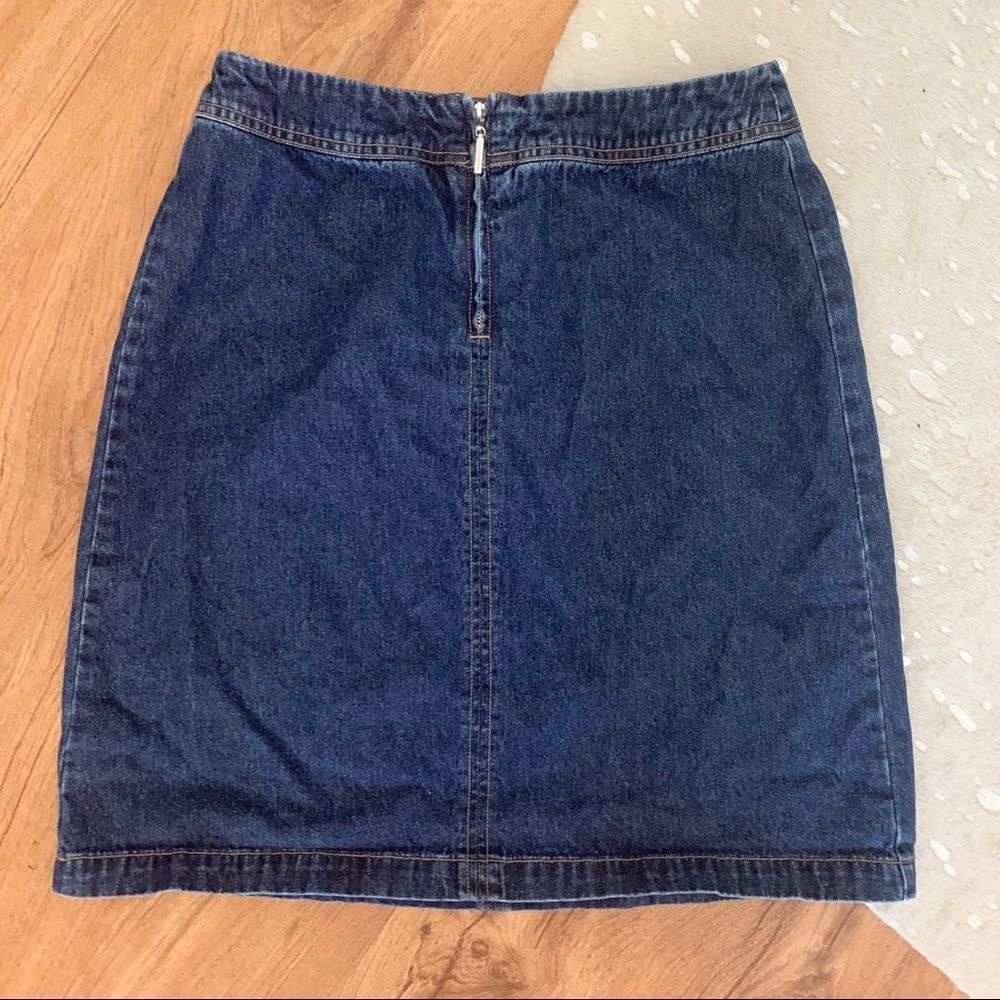 Tommy Hilfiger Front Zip Denim A-Line Mini Skirt Size 10